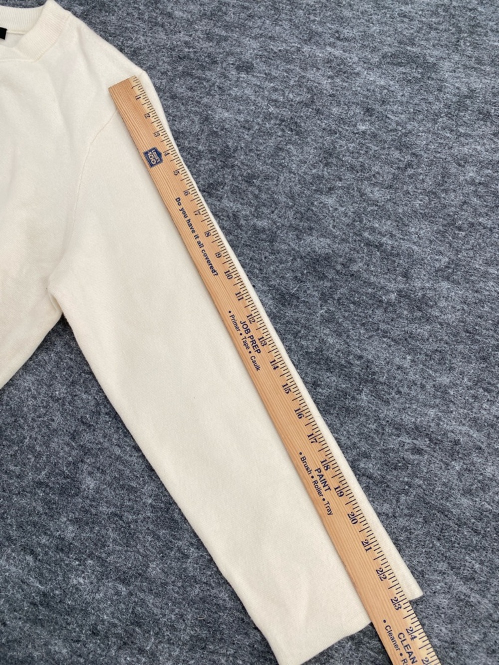 French Connection Faux Pearl Button Cropped Cardigan Ivory Pearl-Button Size L - Picture 4 of 6